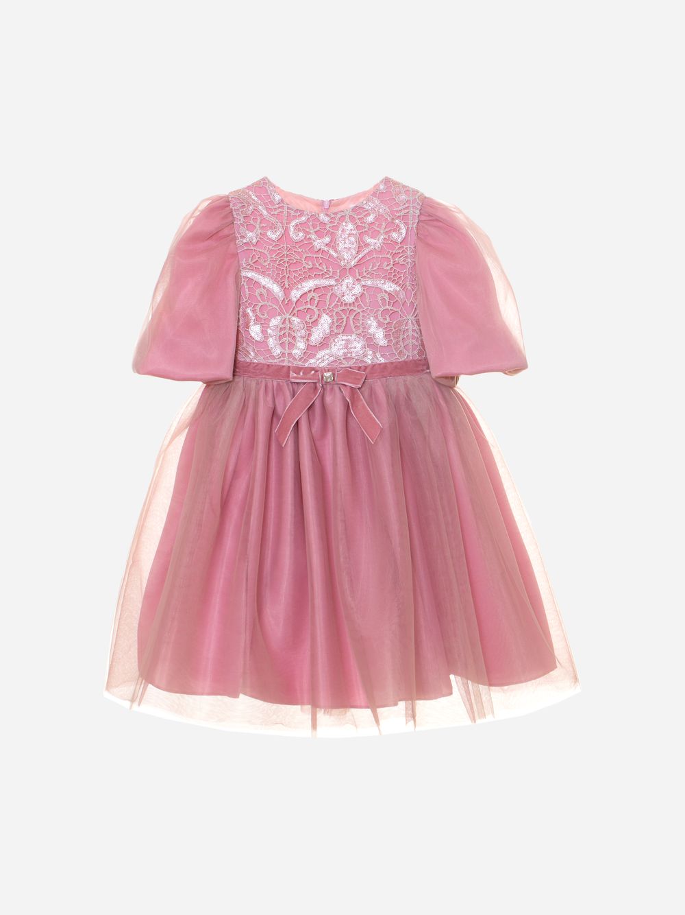 Pink rose tulle dress