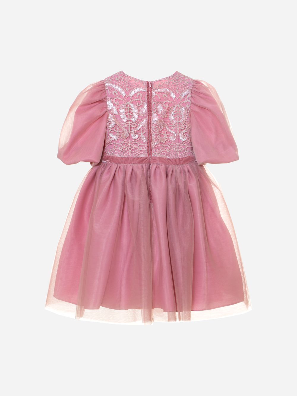 Pink rose tulle dress