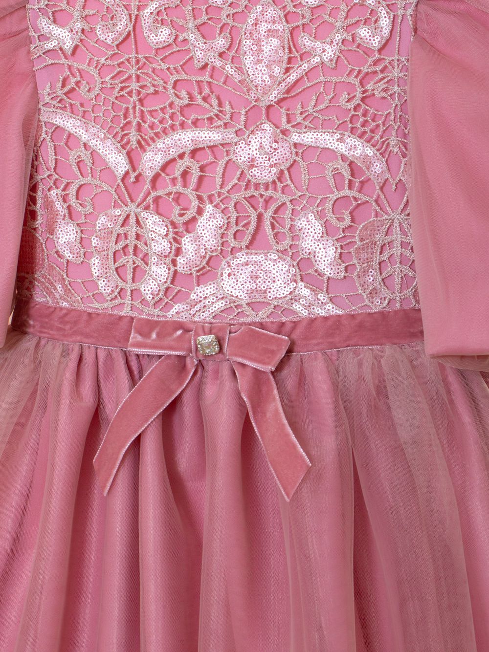 Pink rose tulle dress