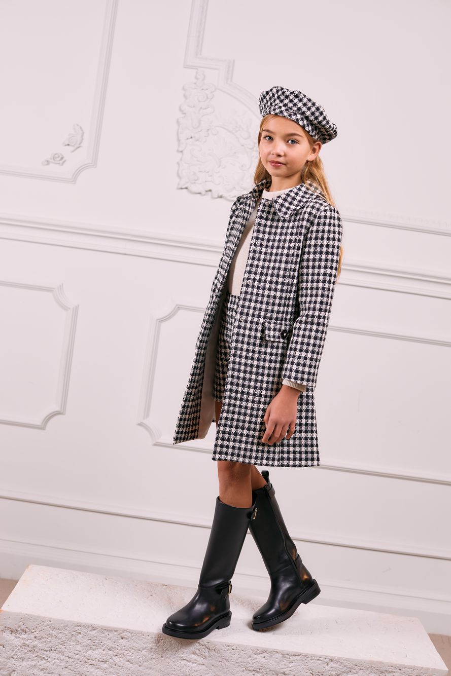 Houndstooth beret