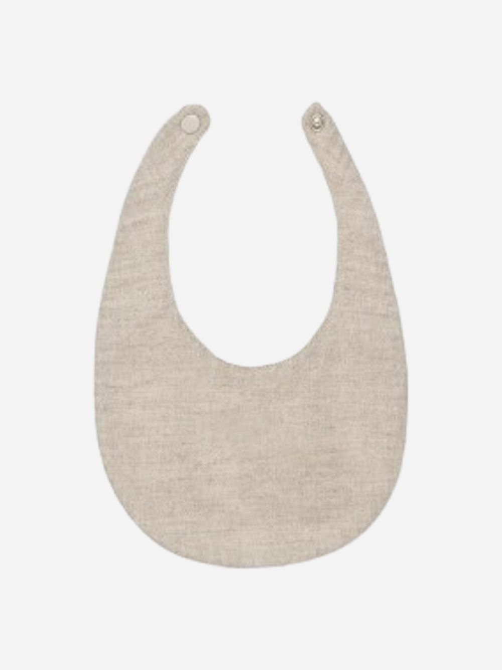 Linen bib beige with customisable embroidery
