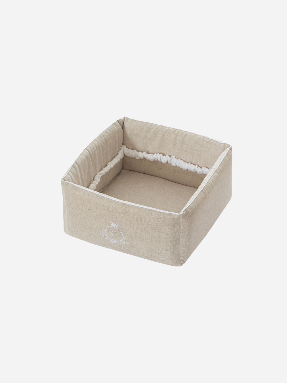 Beige linen basket