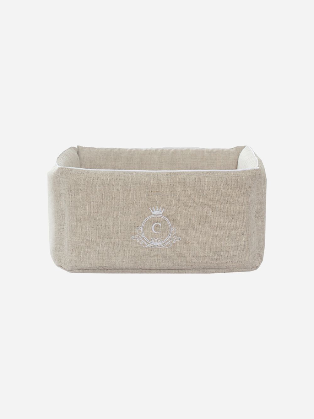 Beige linen basket