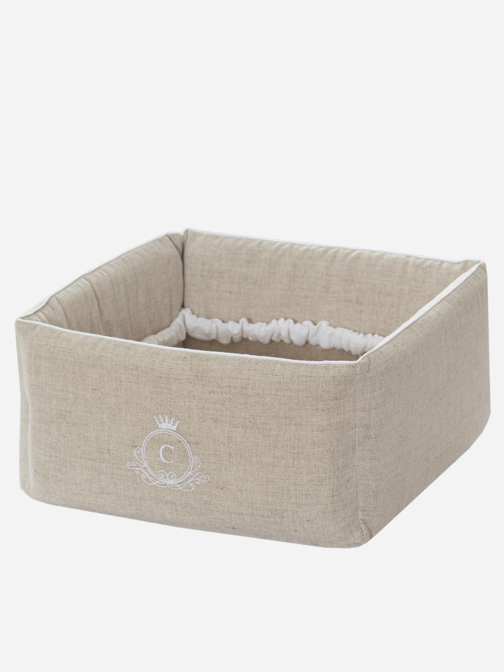 Beige linen basket