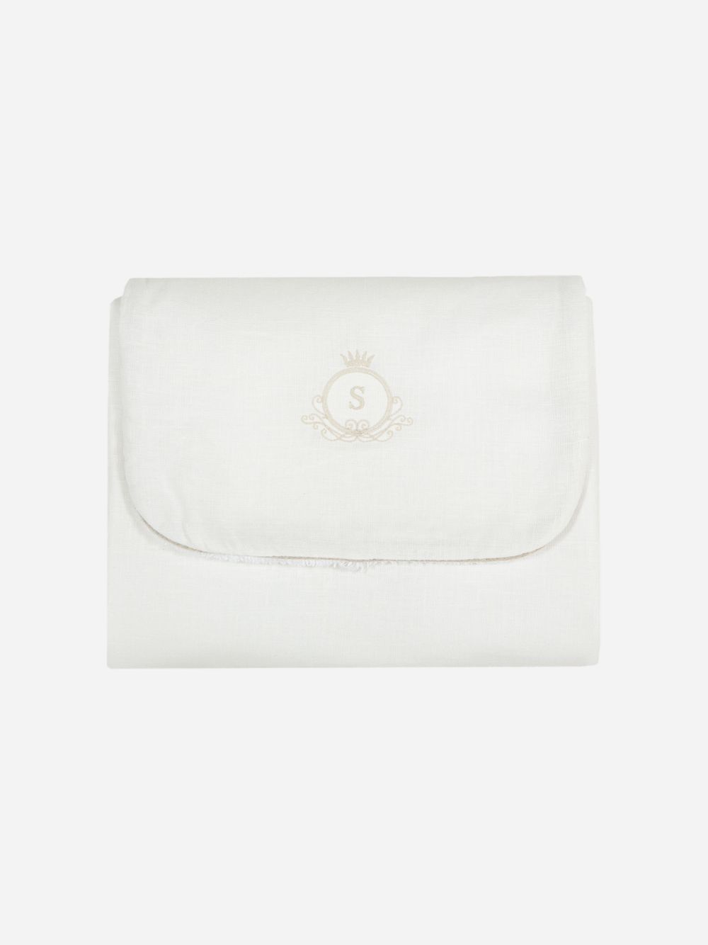 White linen changing mats