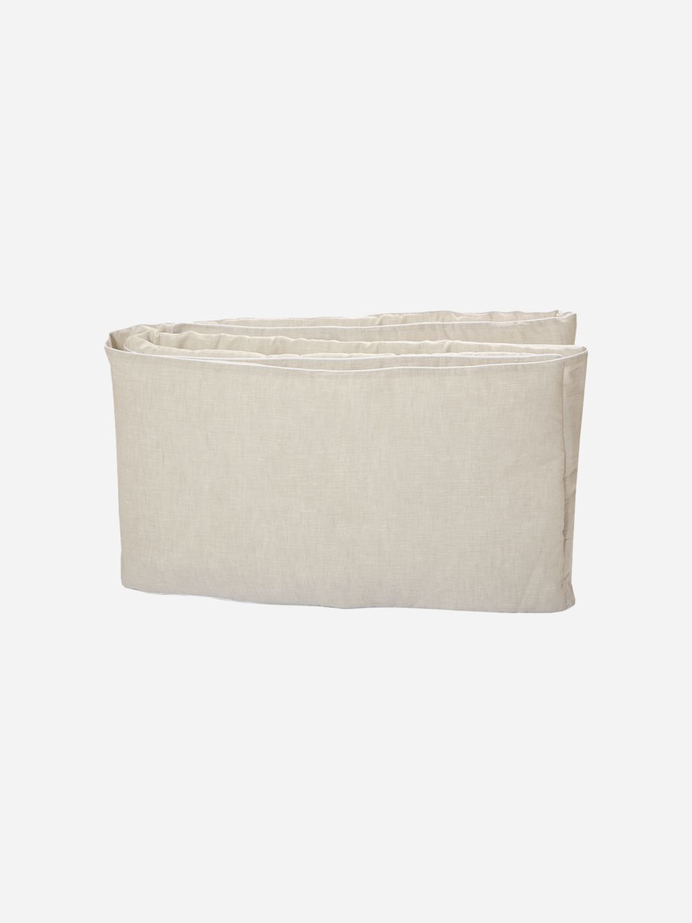Beige linen crib bumper