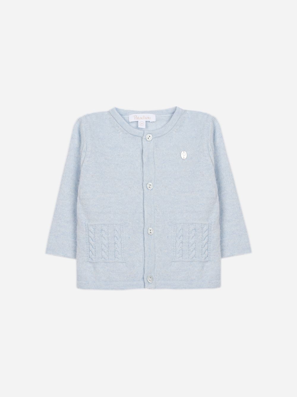 Blue coat with minimalist details
