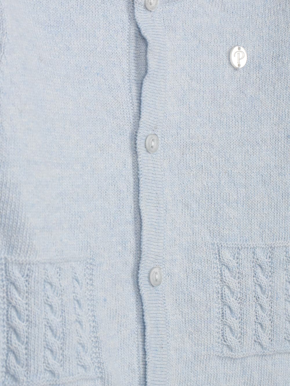 Blue coat with minimalist details