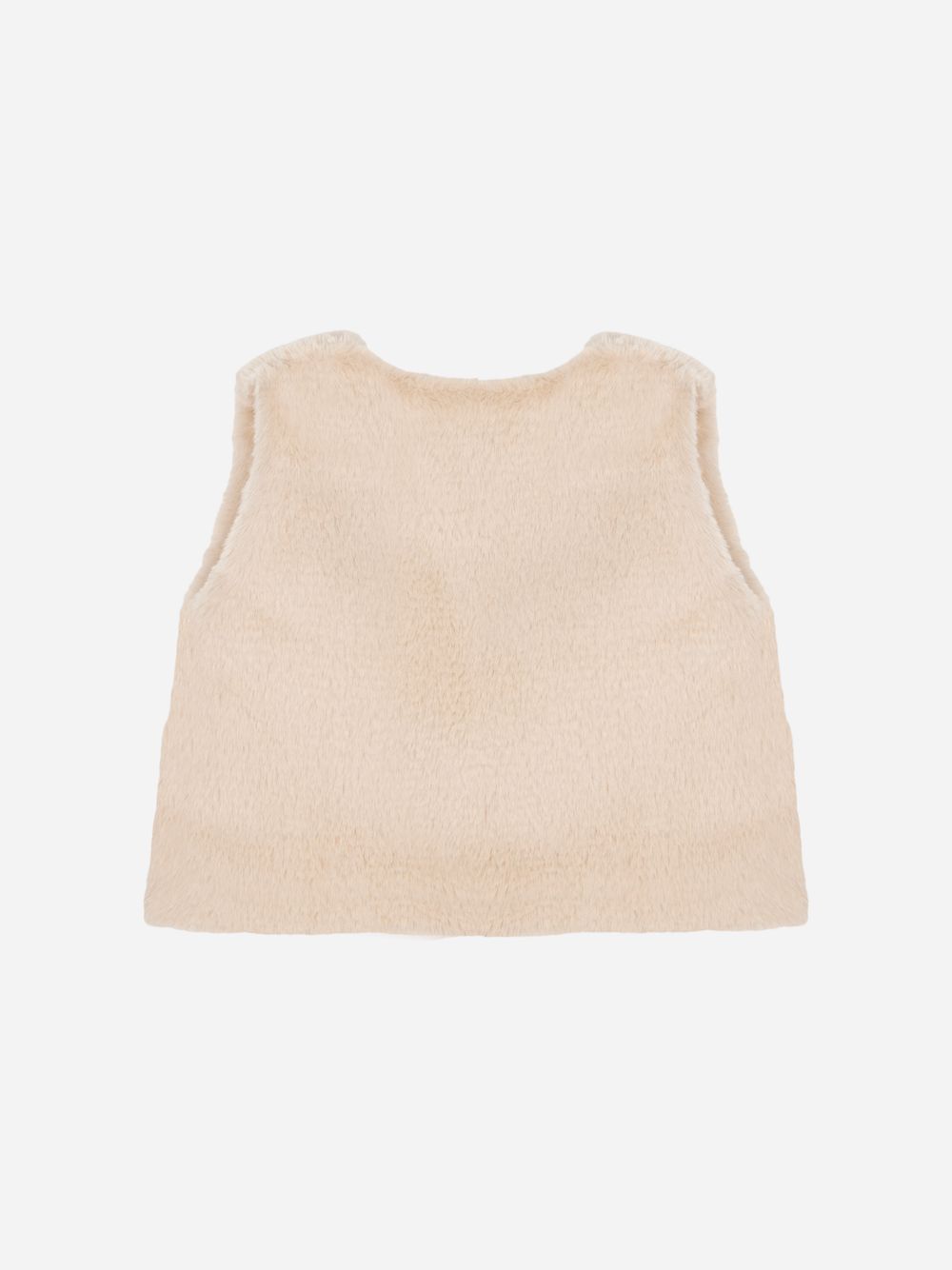 Fur vest with bow