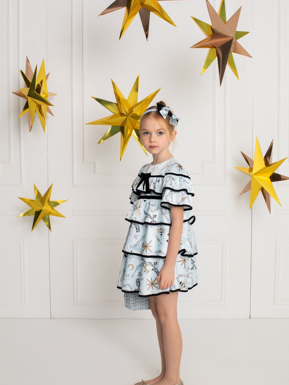 Light Blue magic print headband