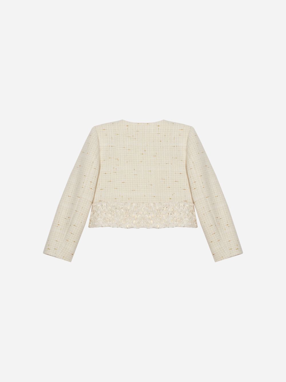 Ecru and gold lurex jacket