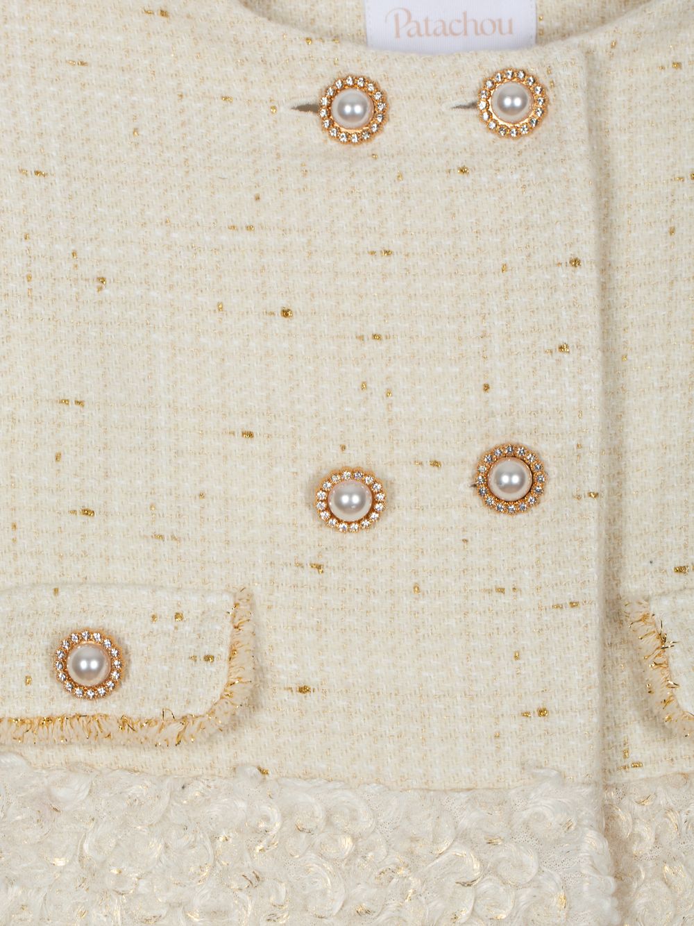 Ecru and gold lurex jacket