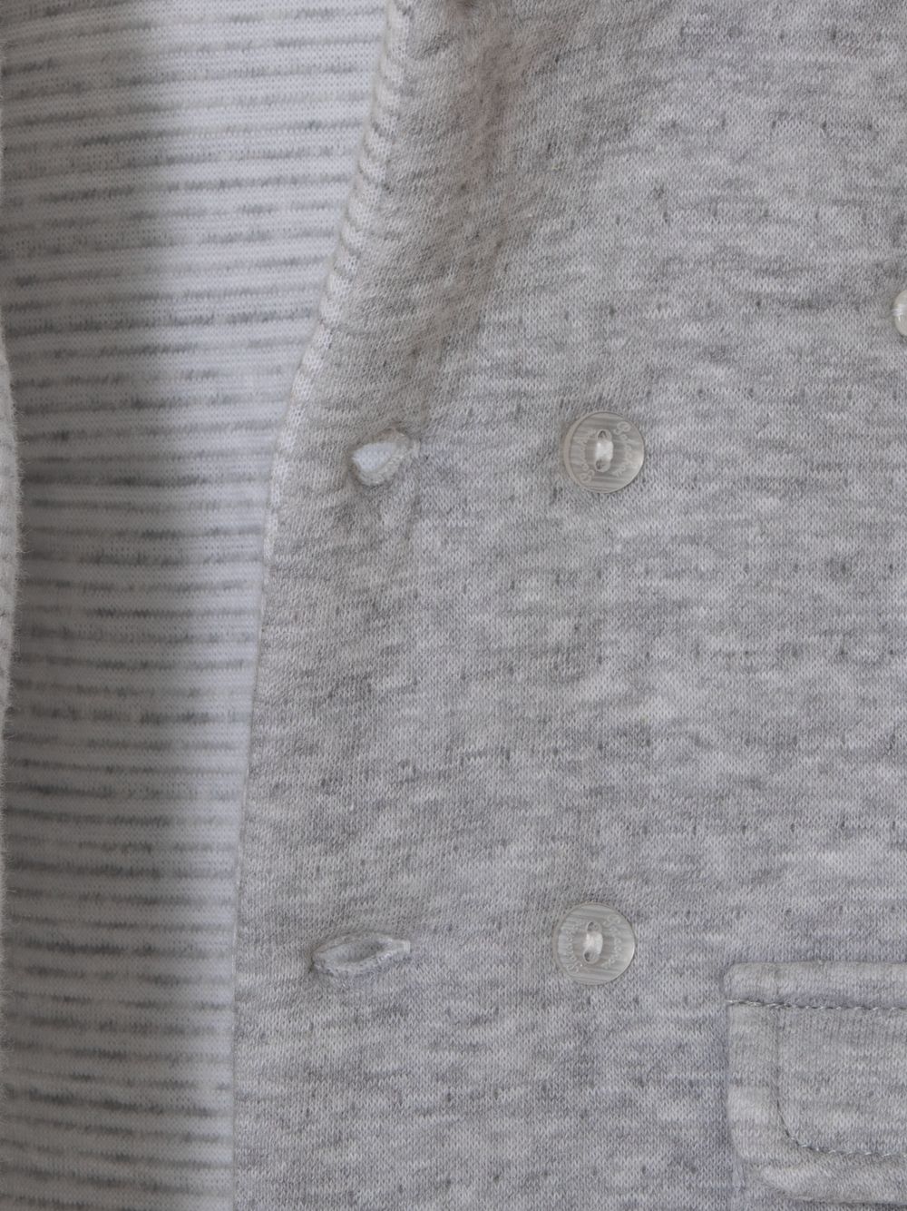 Melange grey double jersey coat