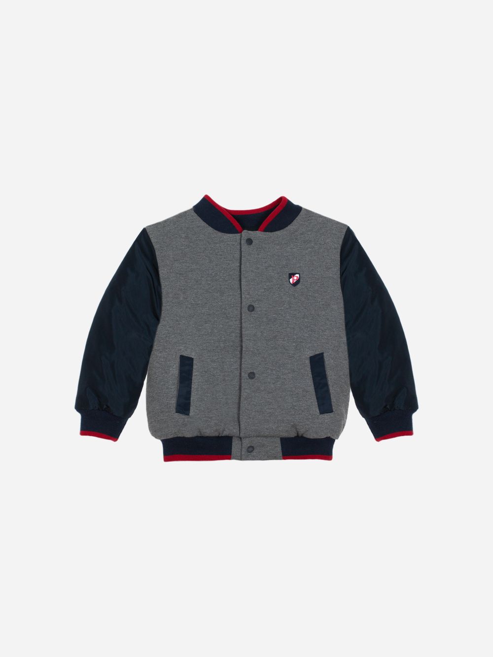 Grey colour block jacket