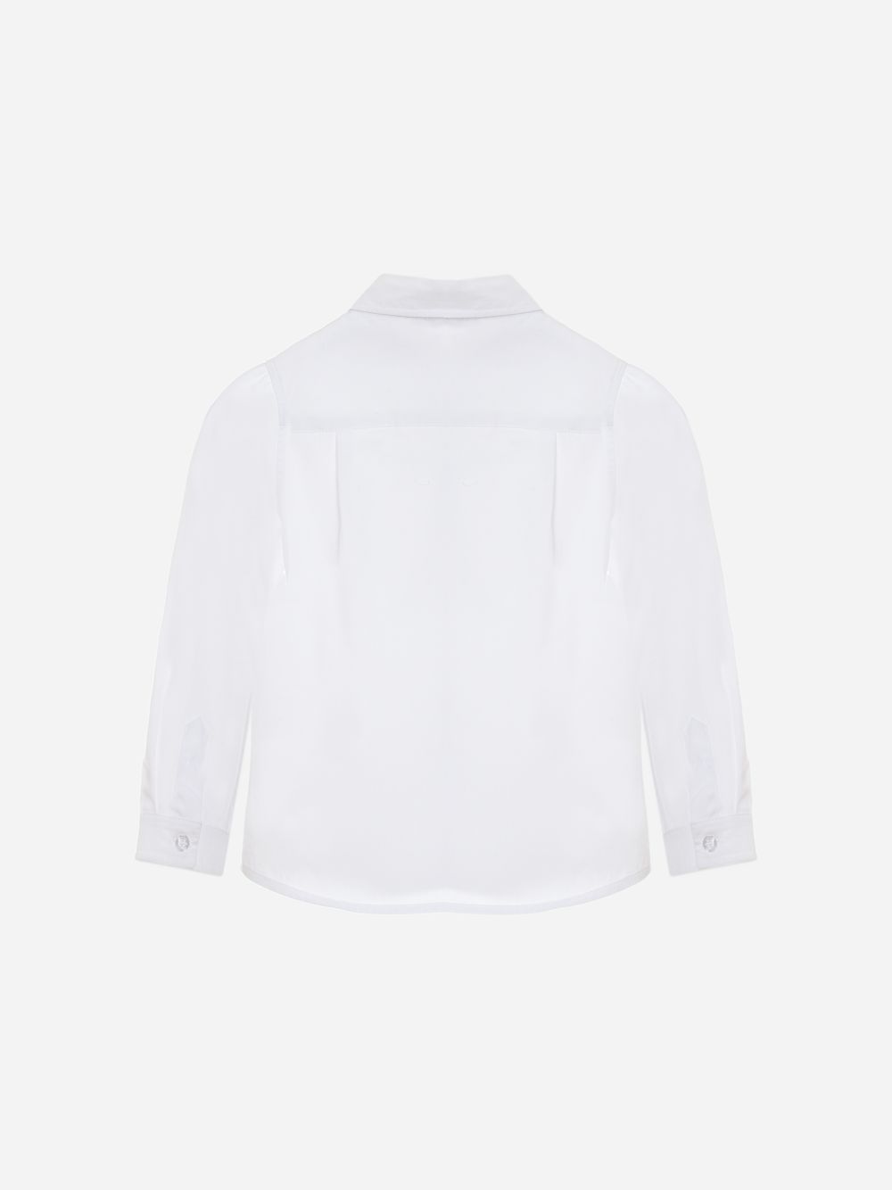 White poplin and piquet party shirt