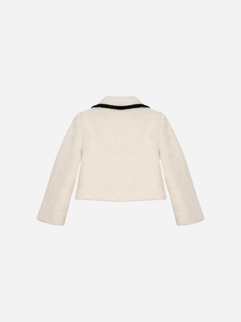 Ivory and black bouclé jacket