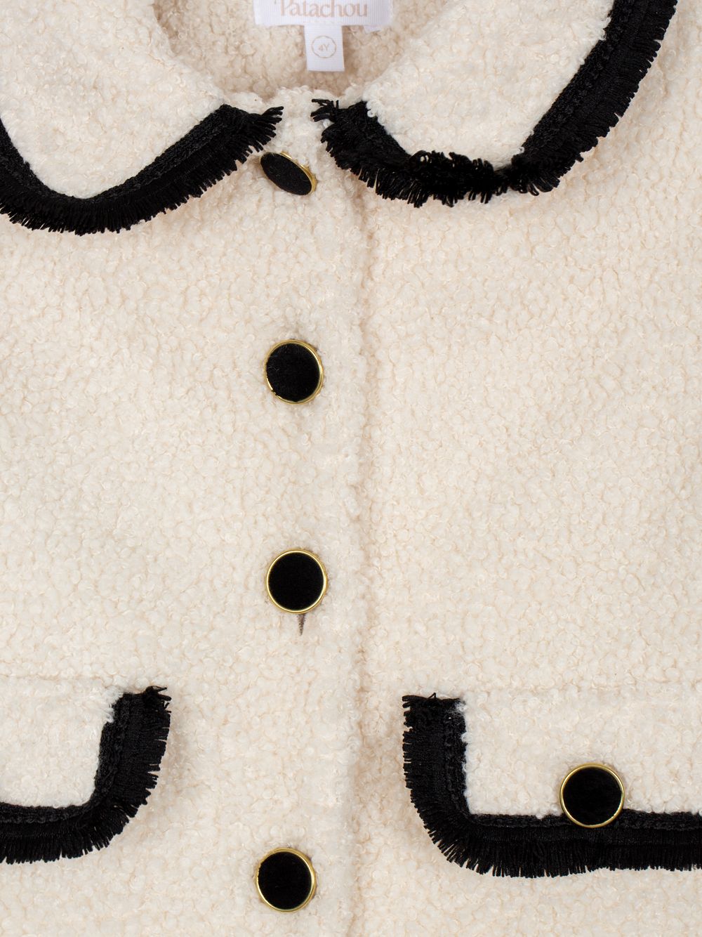 Ivory and black bouclé jacket