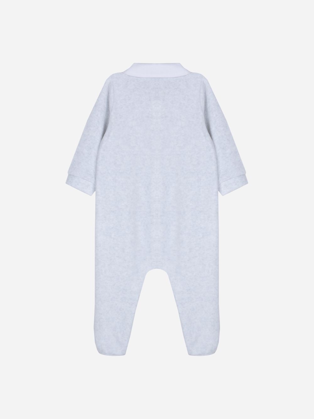 Grey velour babygrow
