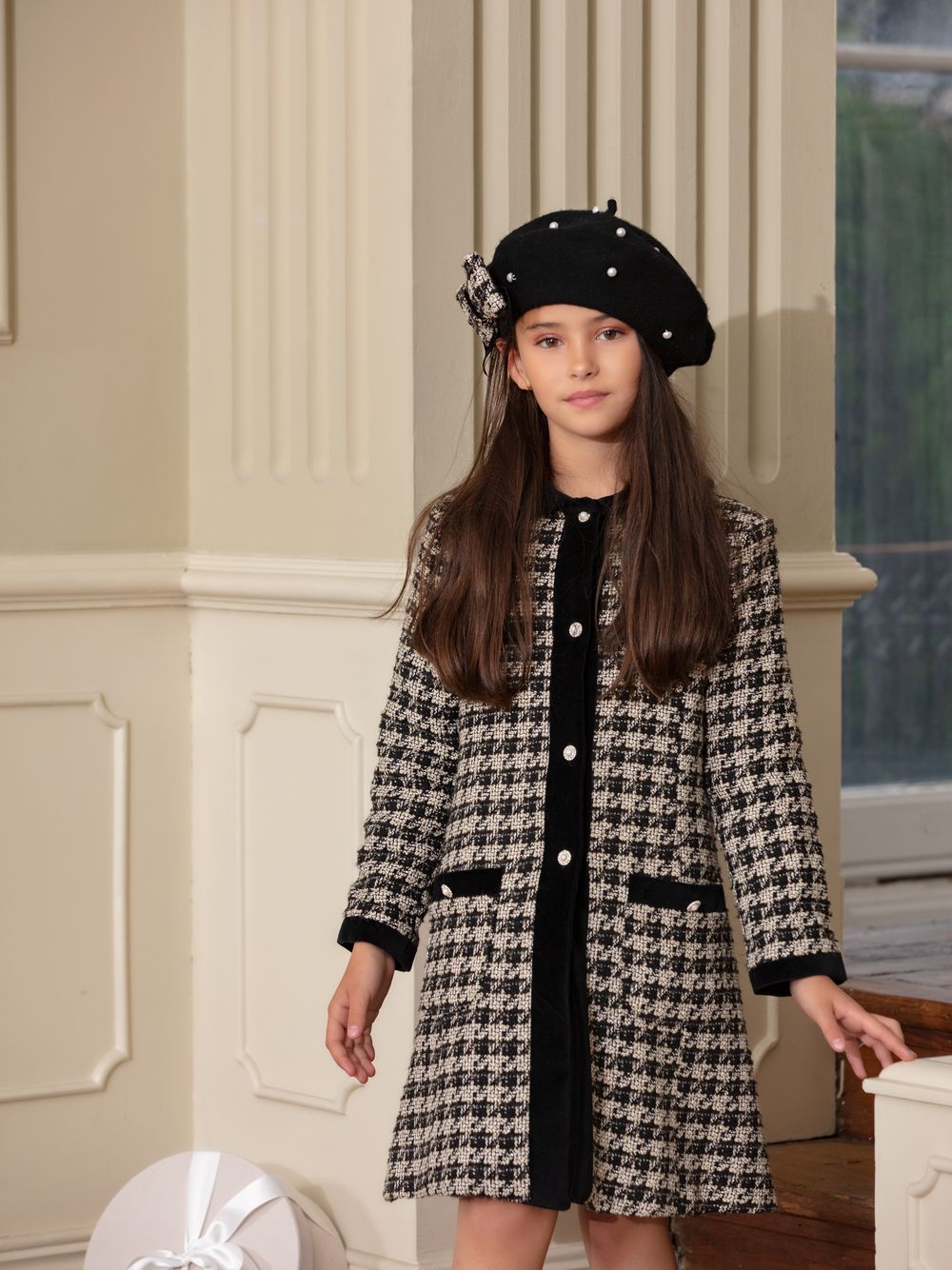 Black tweed coat