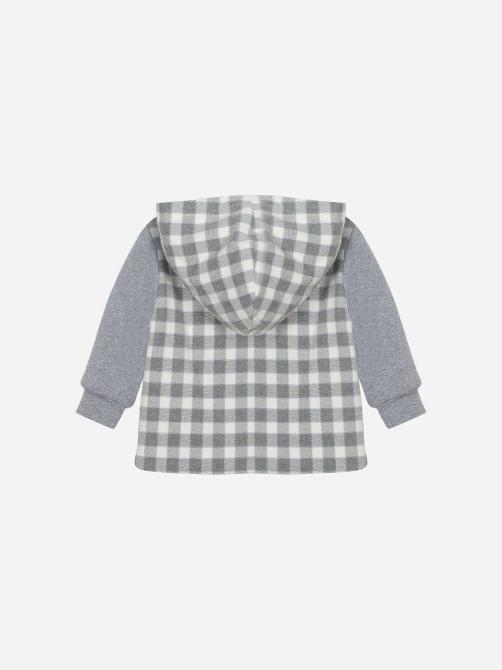 Grey and ecru check overshirt