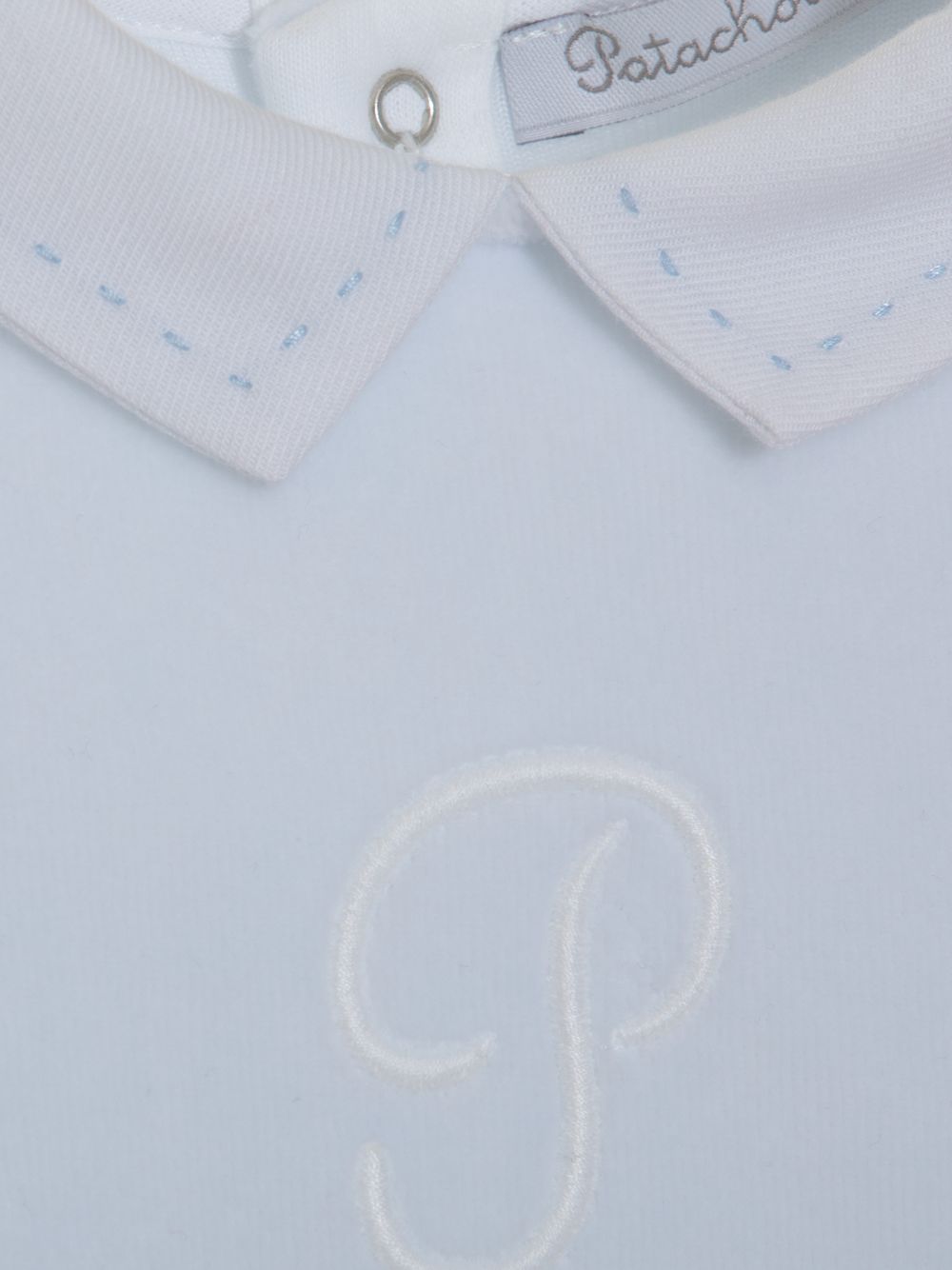 Babygrow in velour light blue 