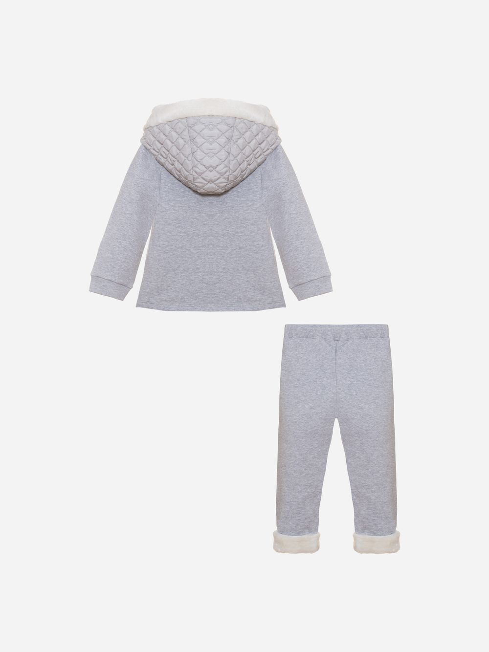 Grey cotton fleece set