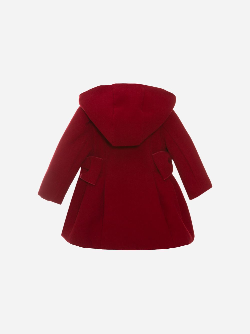 Red twill hooded coat