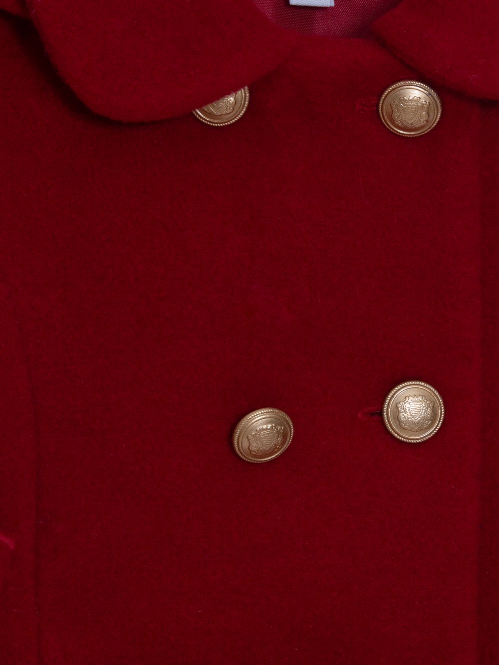 Red twill hooded coat
