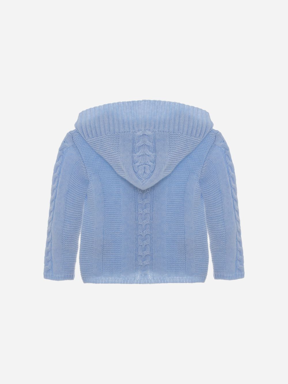 Blue Knit Coat