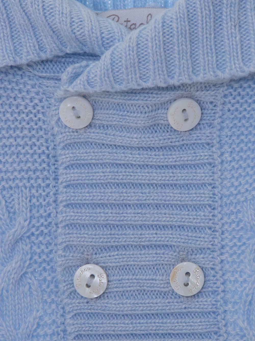 Blue Knit Coat