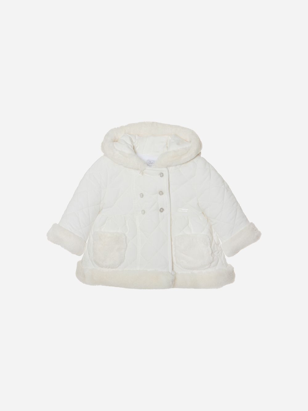 Fluffy ecru coat