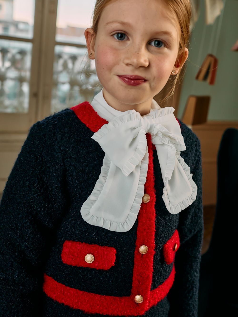 Marine jacket with red details