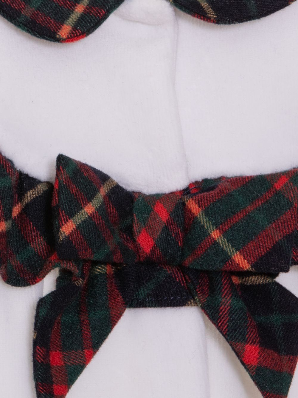 Tartan velour babygrow