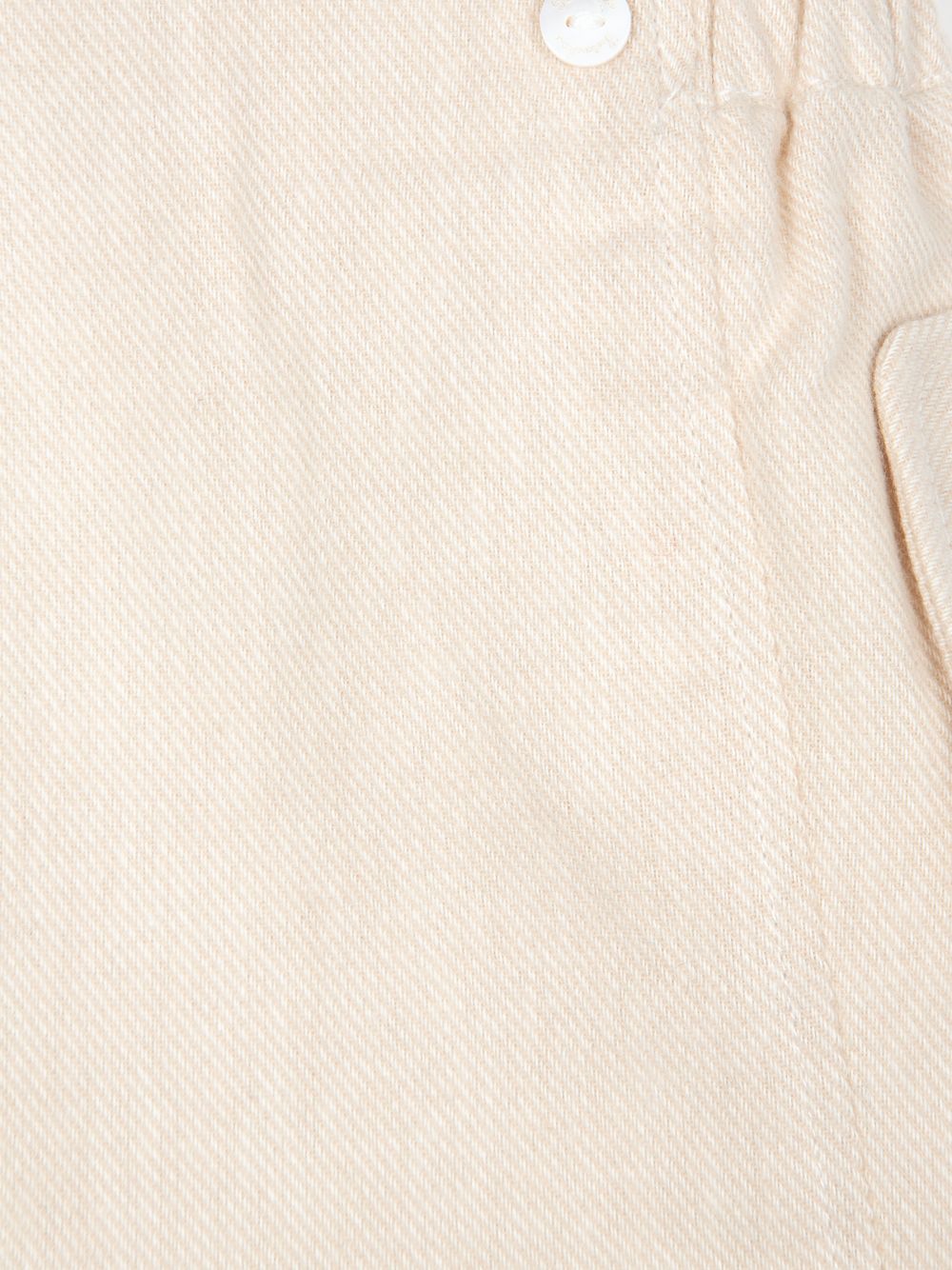 Beige flannel shorts