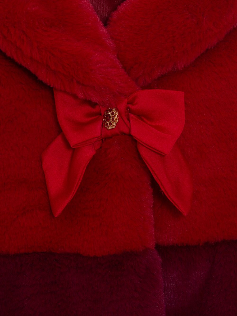 Red fur coat