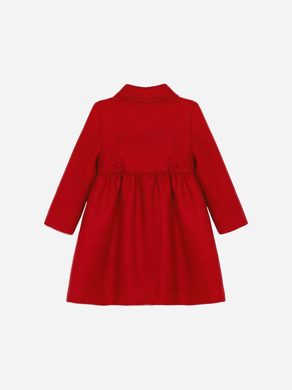 Red bouclé coat