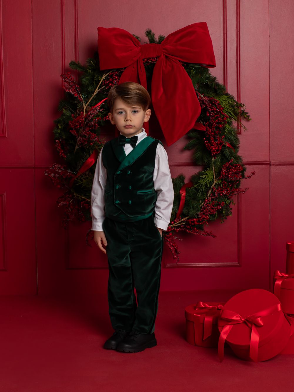Dark Green velvet vest