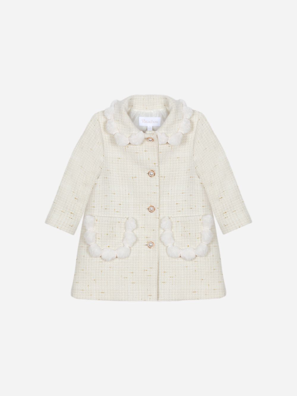 Ecru tweed coat