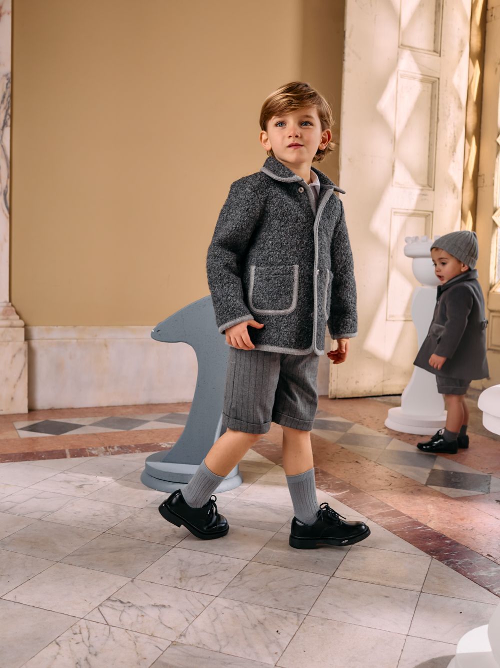 Grey bouclé jacket