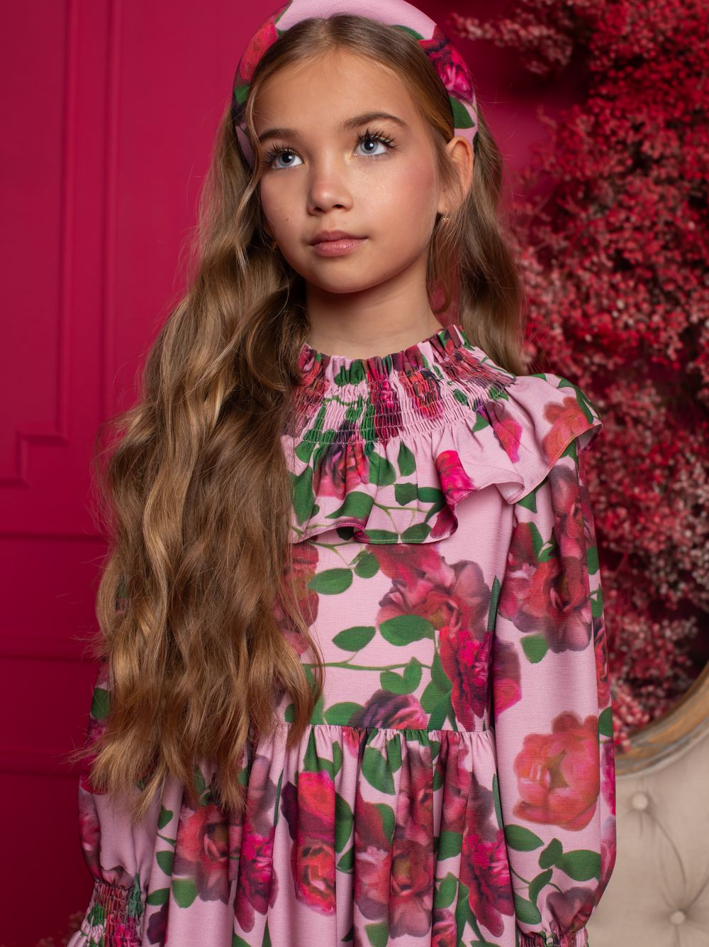 Floral printed headband