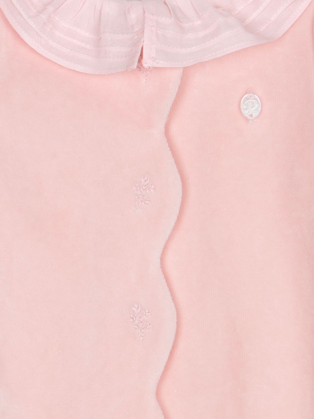 Pink velour babygrow 