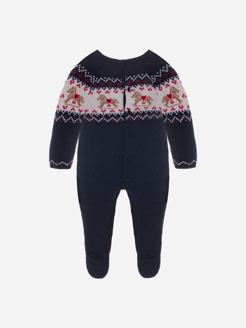 Navy Blue knit babygrow