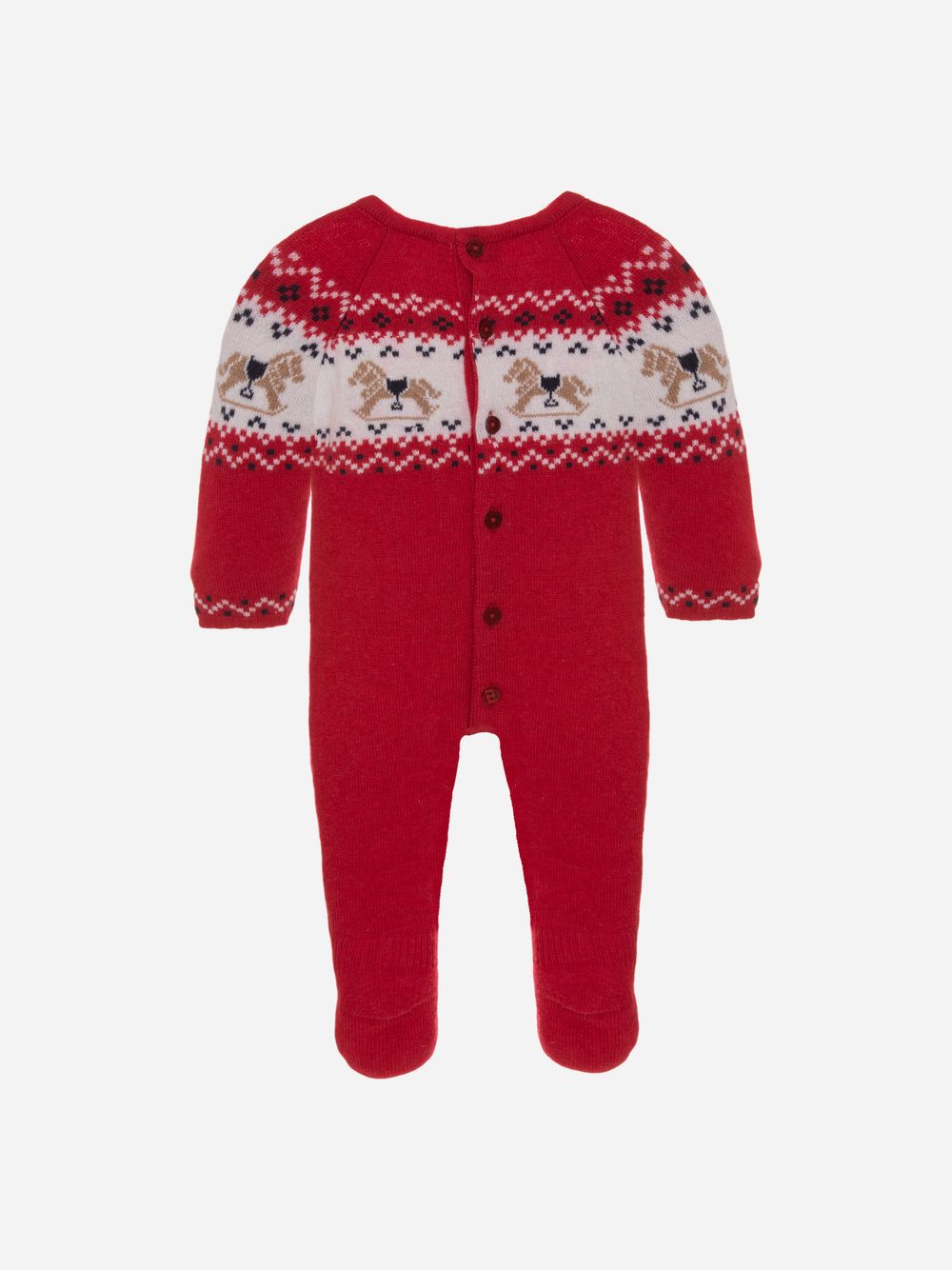 Red knit babygrow