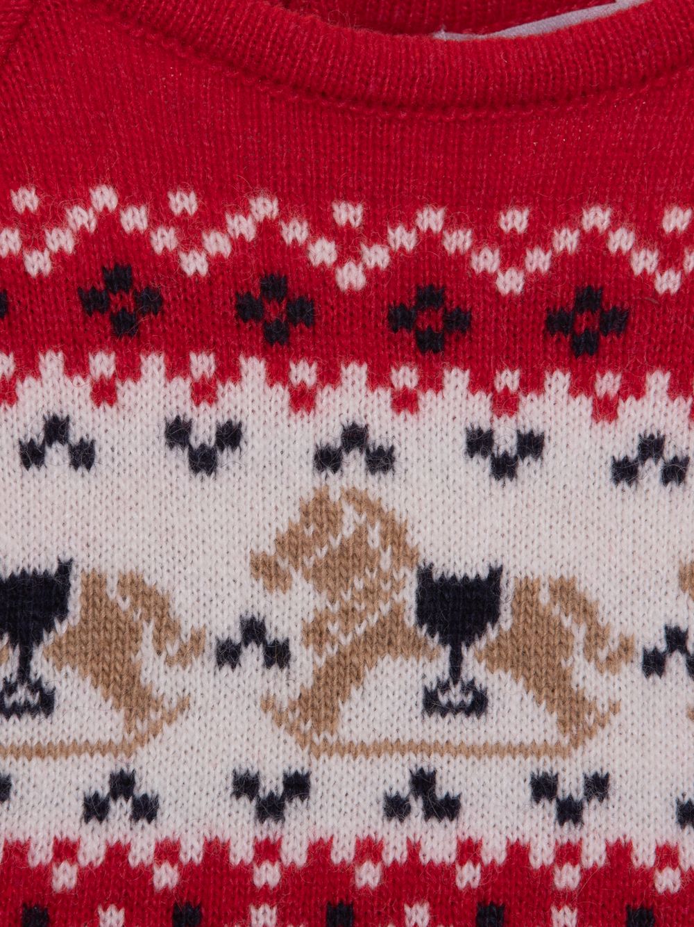 Red knit babygrow