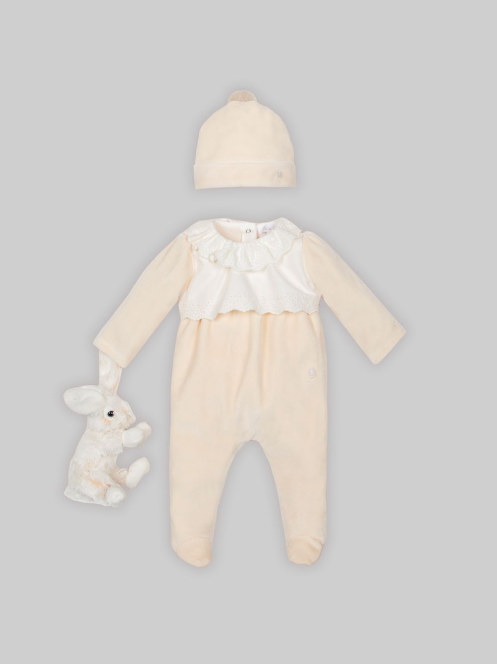 Babygrow with frilled collar