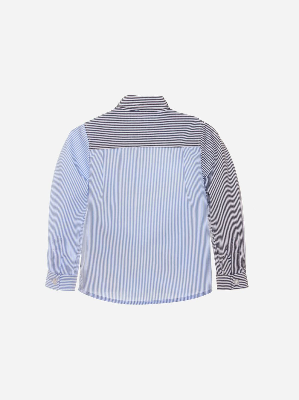 Marine and light blue striped shirt