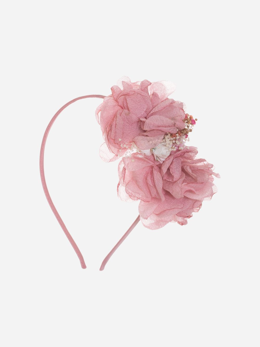 Pale pink floral headband