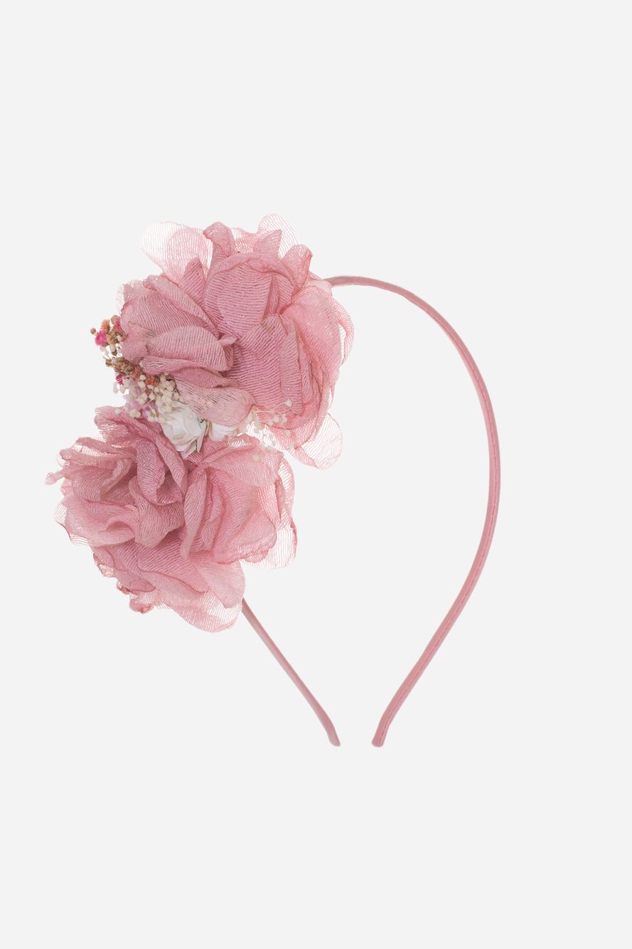Pale pink floral headband