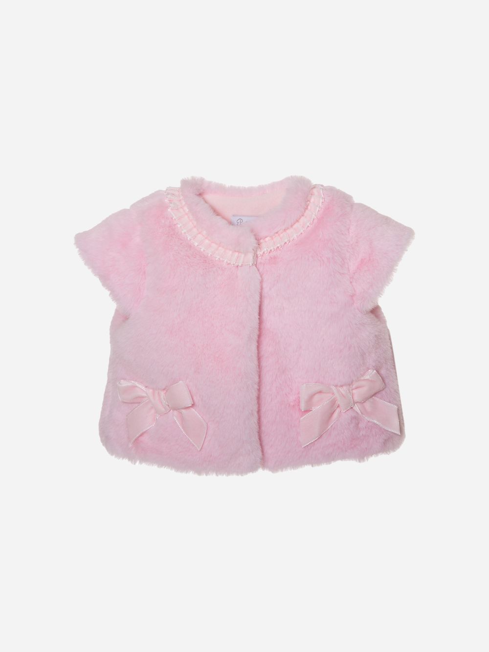 Pink fur vest
