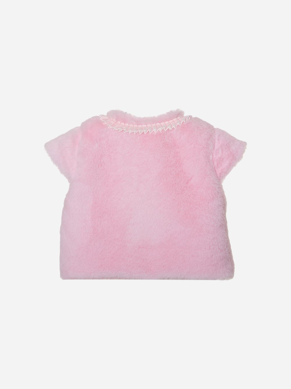 Pink fur vest
